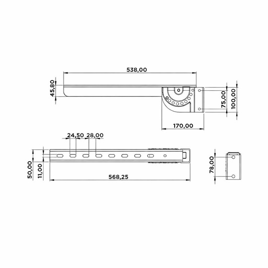 Dorse Bisikletlik Bariyer Ayağı Kısa