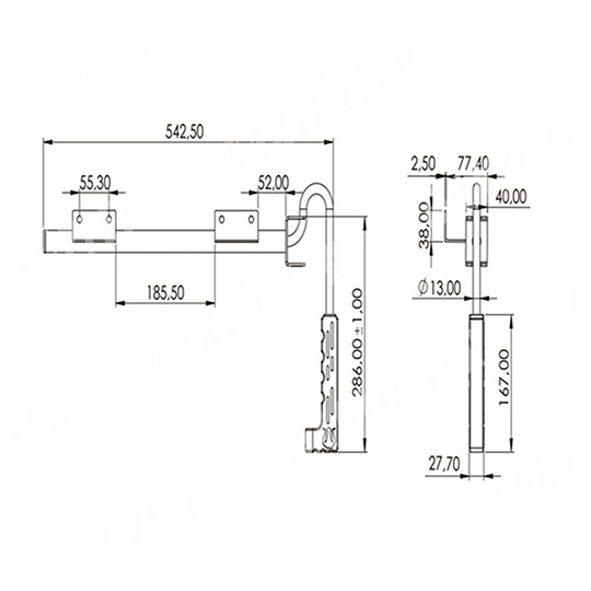 Tır Arka Kapak Tutamağı Büyük Boy