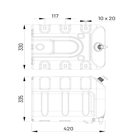 Dorse 30Lt Plastik Su Tankı
