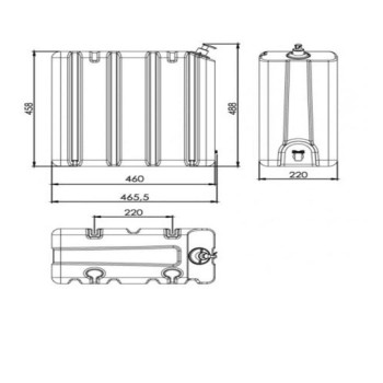 Plastik Su Deposu 45lt Tırsan Tipi Plastik Su Deposu 45lt Tırsan Tipi