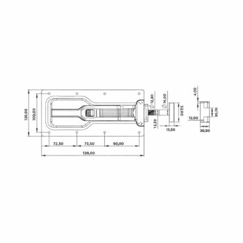 Gömme Dorse Kilidi T Tipi Set