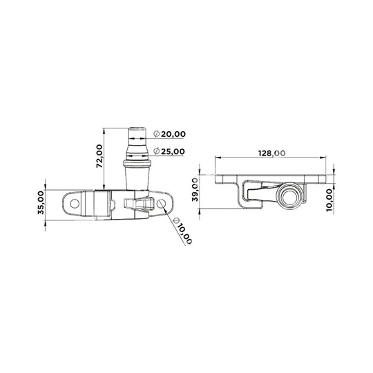 Tır Arka Kapak Tek Yön Döküm Kanca 27mm